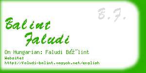 balint faludi business card